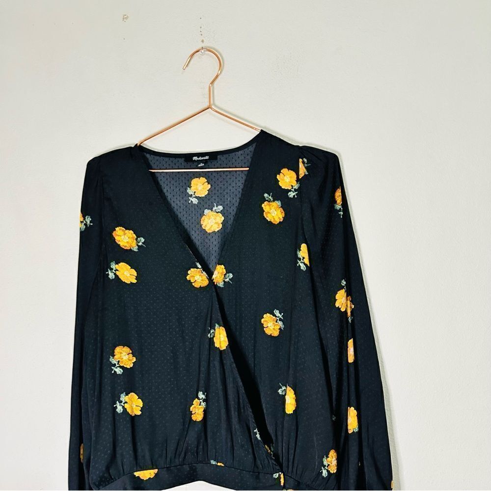 NWOT Madewell Bubble-Sleeve Wrap Top in Floating Florets Medium - Picture 7 of 9